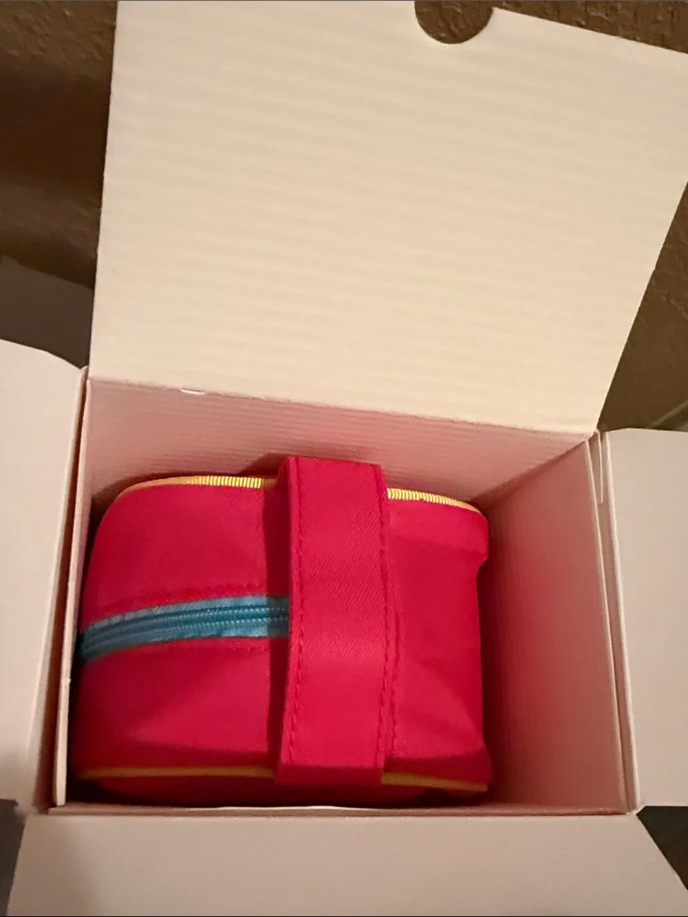 NWT Clinique Vacation Glow Essentials with Bright Pink Travel Cosmetic Bag.